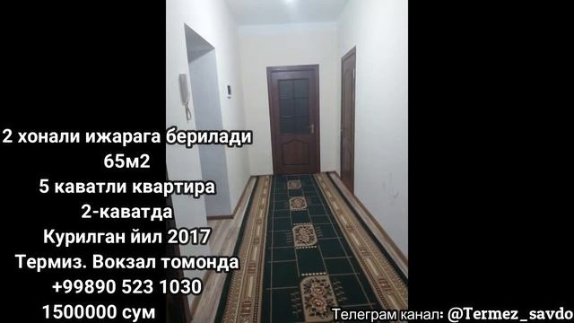 Термиз шахридаги квартира ижара нархлари смотреть онлайн