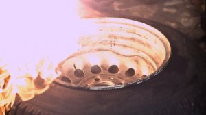 БОРТИРОВКА КОЛЕСА ВЗРЫВОМ | ЗАМЕДЛЕННАЯ СЪЕМКА | 1000 FPS