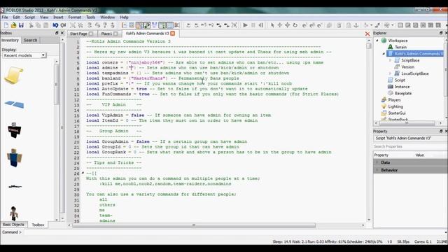 ROBLOX How to Install Admin Commands смотреть онлайн