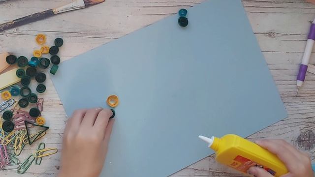 Открытка на Рождество. Техника Квиллинга.