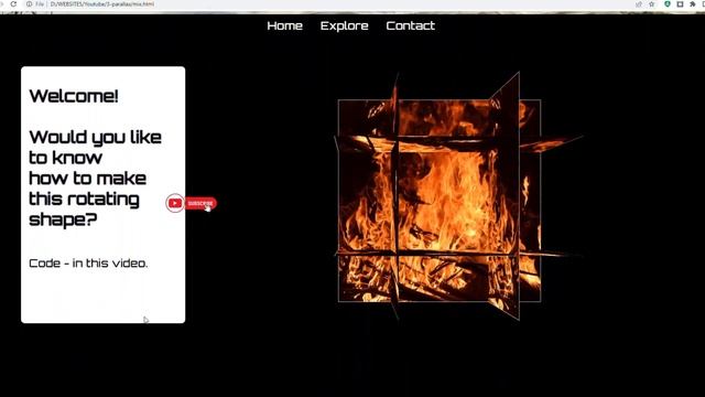 Background Parallax Effect using HTML CSS and JavaScript