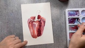 Как нарисовать перец акварелью. Рисую перец. Рисую акварелью. Скетчинг для новичков.