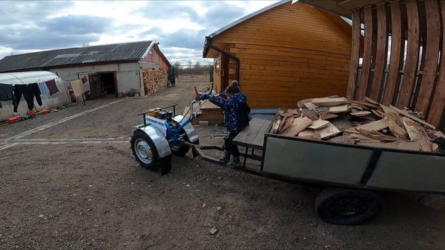Как быстро распилить горбыль и уложить его. смотреть онлайн