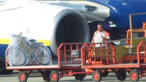 Loading Bikes in CTC Plastic Bag at Trieste airport