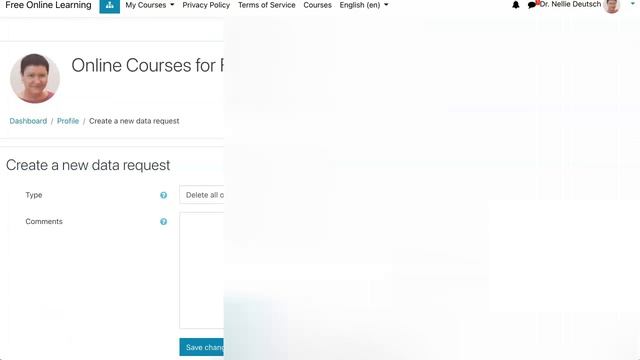 How to Delete your Moodle Account