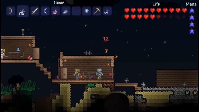 Terraria boss 1 - Eye of Cthulhu Alpha kill (HD) смотреть онлайн