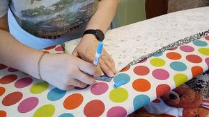 Скатерть из рогожки с кружевом по краю