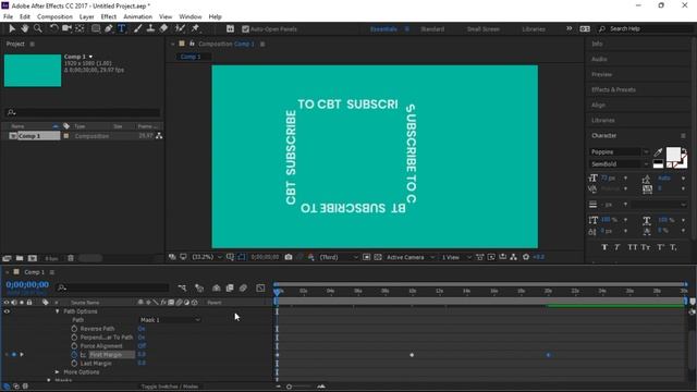 How to create and animate scrolling text on path using after effects (2022) смотреть онлайн