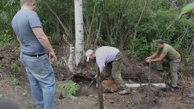 Чистка родника, заменили трубу