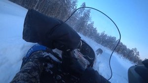 Небольшая прогулка на снегоходе (polaris widetrack lx 500)