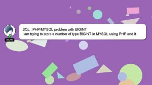 SQL : PHP/MYSQL problem with BIGINT