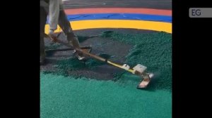 Терморейка для укладки покрытия из резиновой крошки