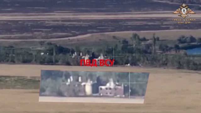 НМ ДНР нанесли удар по выявленному опорному пункту и транспорту противника в селе Первомайское. смотреть онлайн