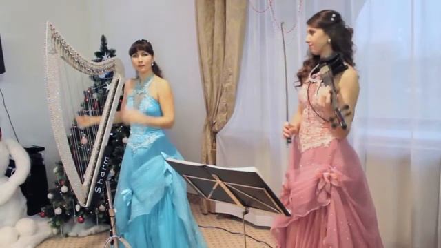 Дуэт электроарфа и электроскрипка - фон