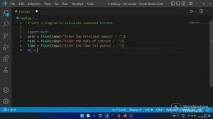 How to calculate compound interest in python | learn how to write a program for calculating CI.