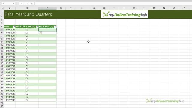 Convert Dates to Fiscal Periods in Excel - Easy Formula смотреть онлайн