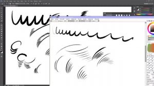 Monoprice 10x6.5 brush strokes Photoshop CC vs Paint Tool SAI