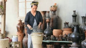 Traditional pottery made in the Ninh Thuan province of Vietnam.