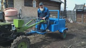 Тележка для тяжелого дизельного мотоблока сделанная своими руками.
