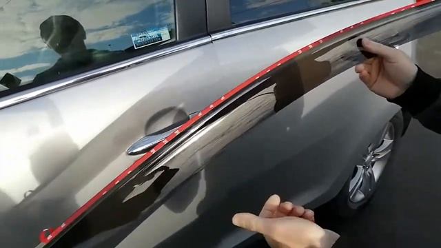 УСТАНОВКА НАКЛАДНОГО ДЕФЛЕКТОРА ОКОН АВТОМОБИЛЯ