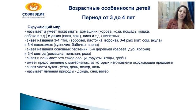 Возрастные особенности развития детей от 3 до 4 лет