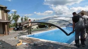 Монтаж павильона для бассейна ALUTEN Standard p-01