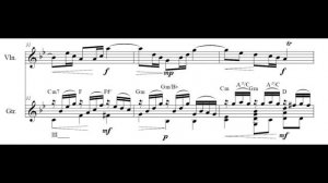 Adagio from Albinoni's Oboe Concerto in D minor Opus IX-2 (arranged for Violin and Guitar) (score)