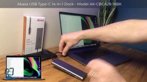 Review - Akasa 14 in 1 USB C Dock Hub for Apple Mac and Windows PC - Model AK CBCA28 18BK