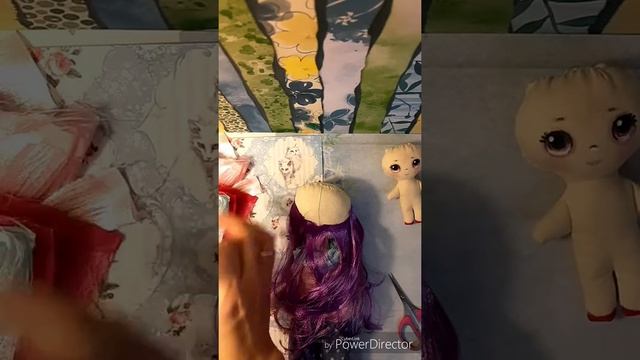 Волосы для куклы из атласной ленты. смотреть онлайн