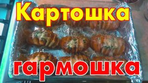 Гармошки из картошки с салом и сыром Простой рецепт
