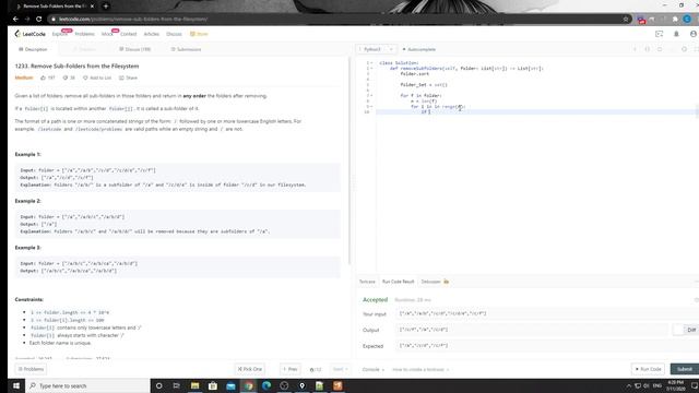 LeetCode 1233. Remove Sub-Folders from the Filesystem смотреть онлайн