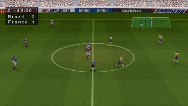 FIFA 98: Road to World Cup (BRAZIL vs. FRANCE) - PS1 [HD] Gameplay смотреть онлайн