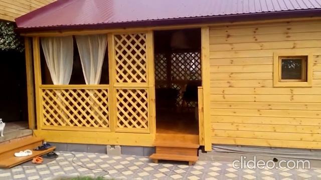 Пристрой банно-гостевого комплекса к дому. Технология каркасная и сухой брус. Смотрим как получилос смотреть онлайн