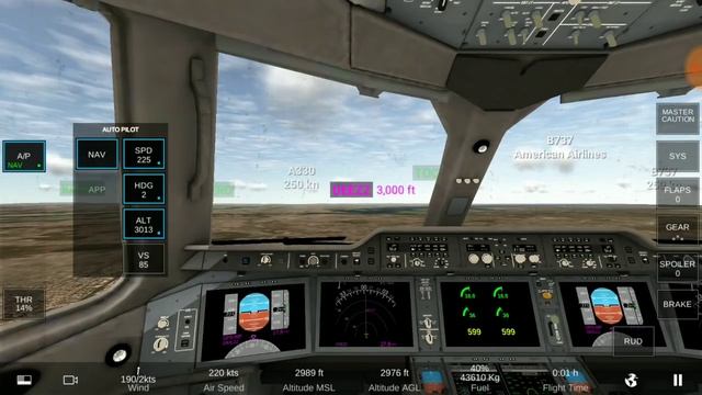 Creating route AirBus A350 - Real Flight Simulator Mobile Android By Rortos
