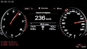 Audi A7 3.0 TFSI (2011) Разгон и максималка