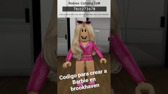 codigos para crear a BARBIE en brookheaven viene en su cajita #roblox #brookhaven #barbie