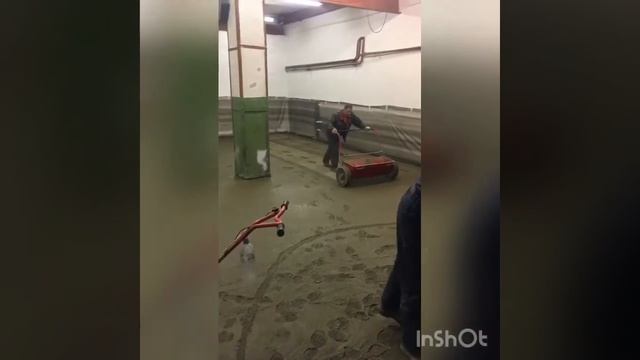 Заливка бетонного пола #затирка #топпинг