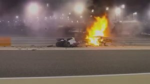 Авария Романа Грожана-Гран При Бахрейна.2020.