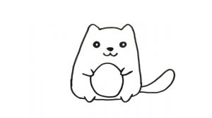 Просто рисуем Милое Авокадо Кот. Как нарисовать Кот Авокадо - рисунки для срисовки в ЛД?