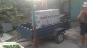 Выгружаем шлакоблок 1 мин. 30 сек.  поддон  60 шт. не спеша. :-)