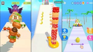 SANDWICH RUNNER vs PANCAKE RUN vs JUICE RUN - Triple Satisfying Mobile Games - BEST android GAMES