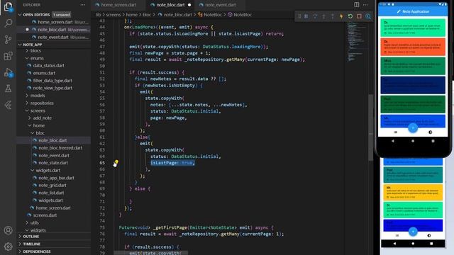 Part 2/2 - Flutter bloc pattern with rest api | CRUD Note App with Laravel + Bloc and Freezed
