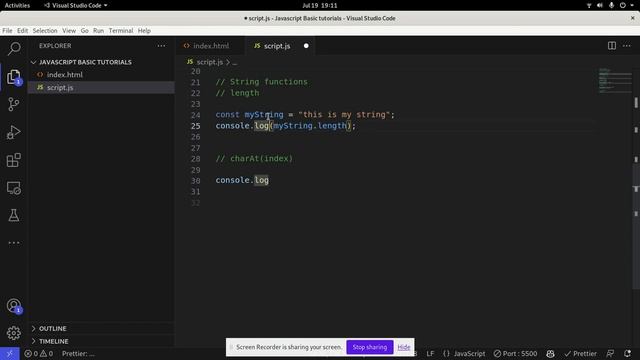 JavaScript Tutorials| Part 9 | JavaScript Strings | String Functions