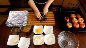 2 рецепта! Запеченные яблоки с орехами и медом. Запеченные яблоки с творогом.