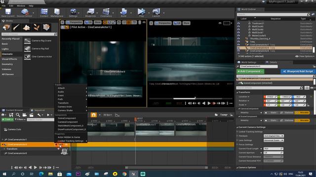Ue4 Как создать игровой синематик /ролик в игре / внутри игровой синематик / сохранение синематика
