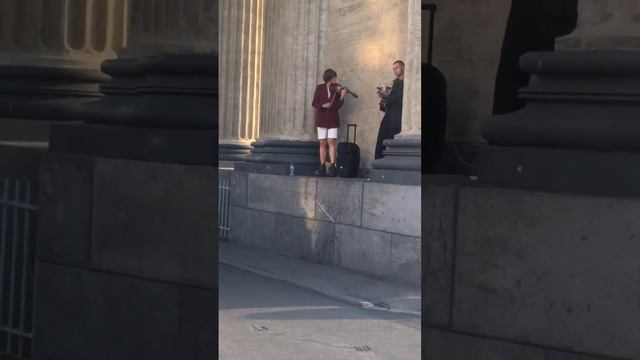 молодой скрипач играет на невском😍 #скрипач #скрипка #инструменты #музыка #музыкант #мелодия смотреть онлайн