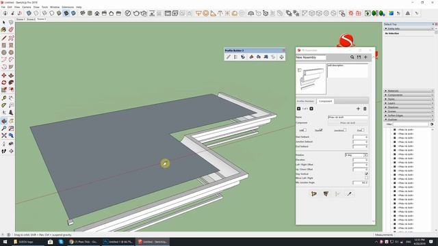 Plugin for Sketchup - Profile builder 2 - Assembler Dialog