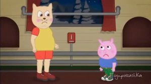 поросëнок жорж и брюс на поезде наоборот