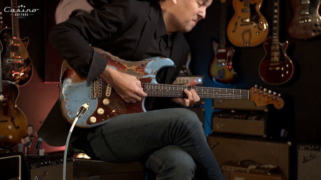 Fender Custom Shop 1960 Stratocaster In Aged Lake Placid Blue Over 3TSB смотреть онлайн