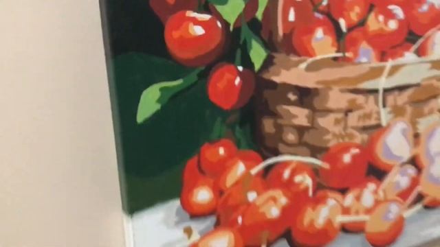 Картина по номерам Вишня #картинапономерам #картина #краски #холст